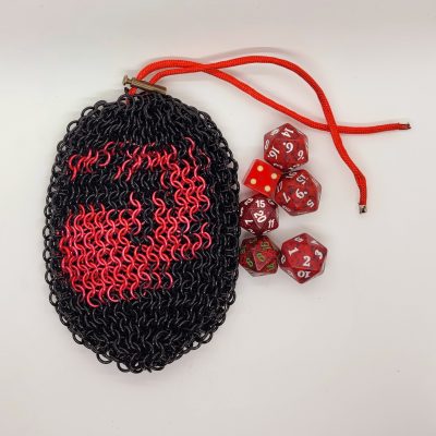 Large Fireball Dice Bag