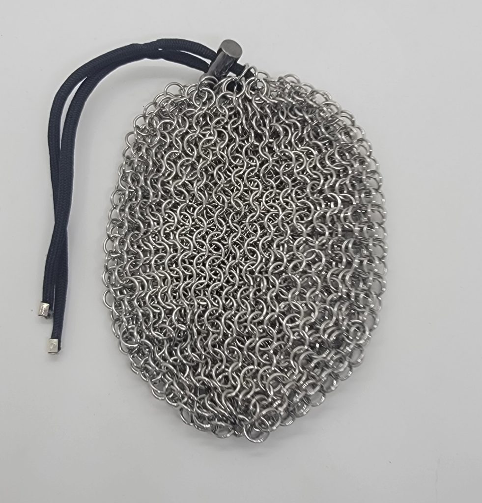 Classic stainless steel chainmaille dice bag