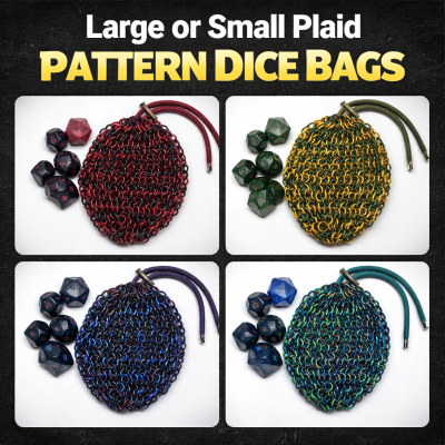 Large or Small Plaid Pattern Dice Bag