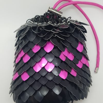 Black/Pink Scale Dice bag