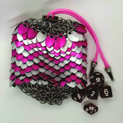 Pink/White Scale Dice bag