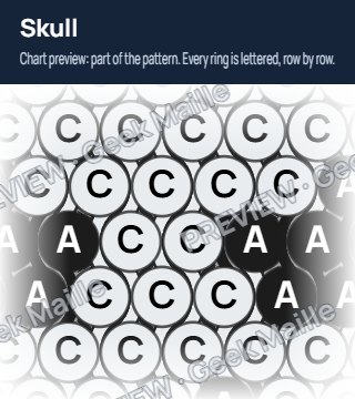 Skull — European 4-in-1 chainmaille pattern - Image 3