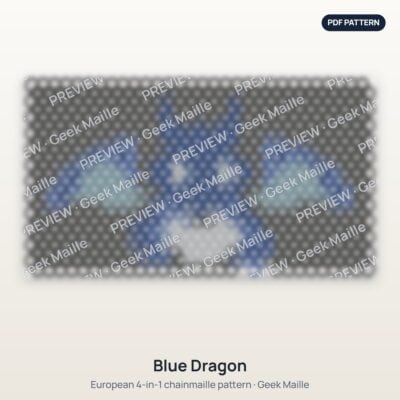 Blue Dragon — European 4-in-1 chainmaille pattern