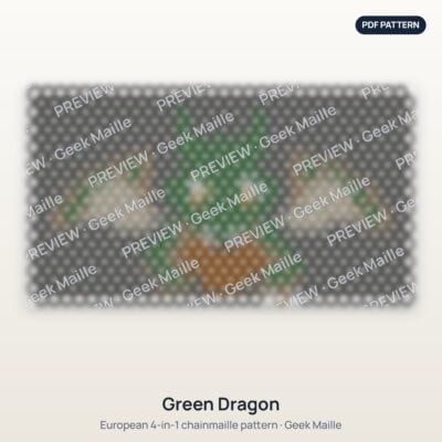 Green Dragon — European 4-in-1 chainmaille pattern