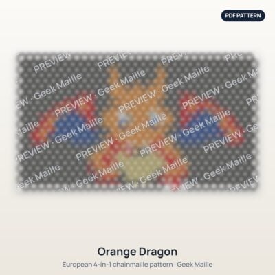 Orange Dragon — European 4-in-1 chainmaille pattern