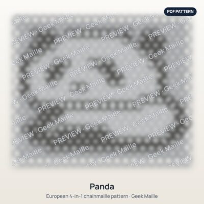 Panda — European 4-in-1 chainmaille pattern