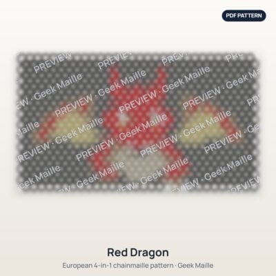 Red Dragon — European 4-in-1 chainmaille pattern